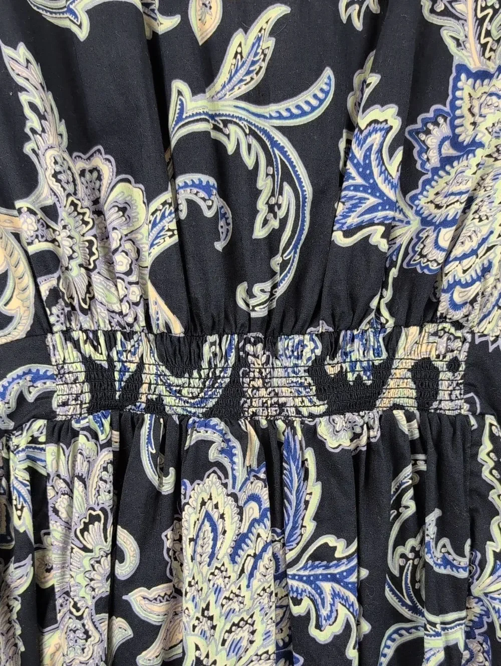 Fat Face Blue Maddox Palace Floral Dress Size 8 Cotton Comfy Easygoing